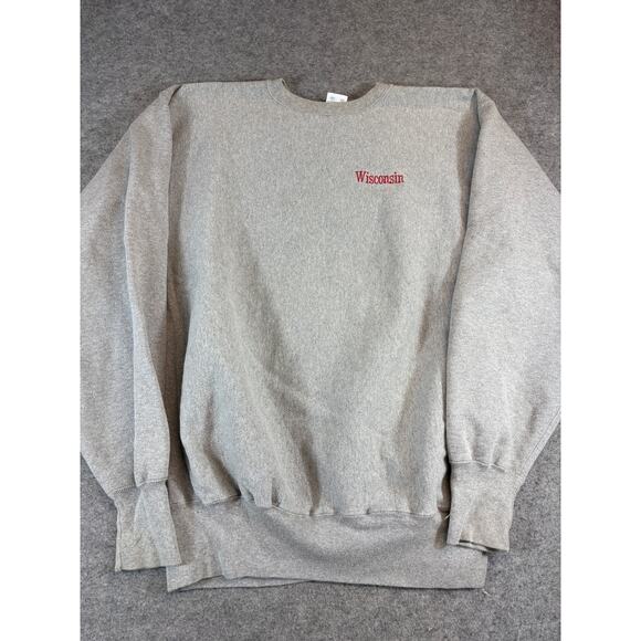 Champion Other - Vintage 90s Wisconsin Badgers Sweatshirt Mens XL Gray Champion Reverse Weave